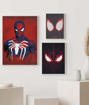 Frameloze Spiderman Poster - Marvel Kunst Print voor Woonkamer, Slaapkamer, Bar