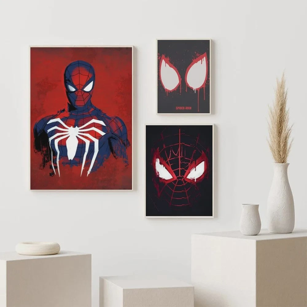 Frameloze Spiderman Poster - Marvel Kunst Print voor Woonkamer, Slaapkamer, Bar