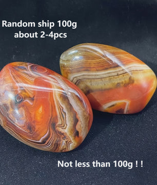 Natuurlijke Sardonyx Agate Palmsteen - Gepolijste Helende Kristal voor Hand & Energie