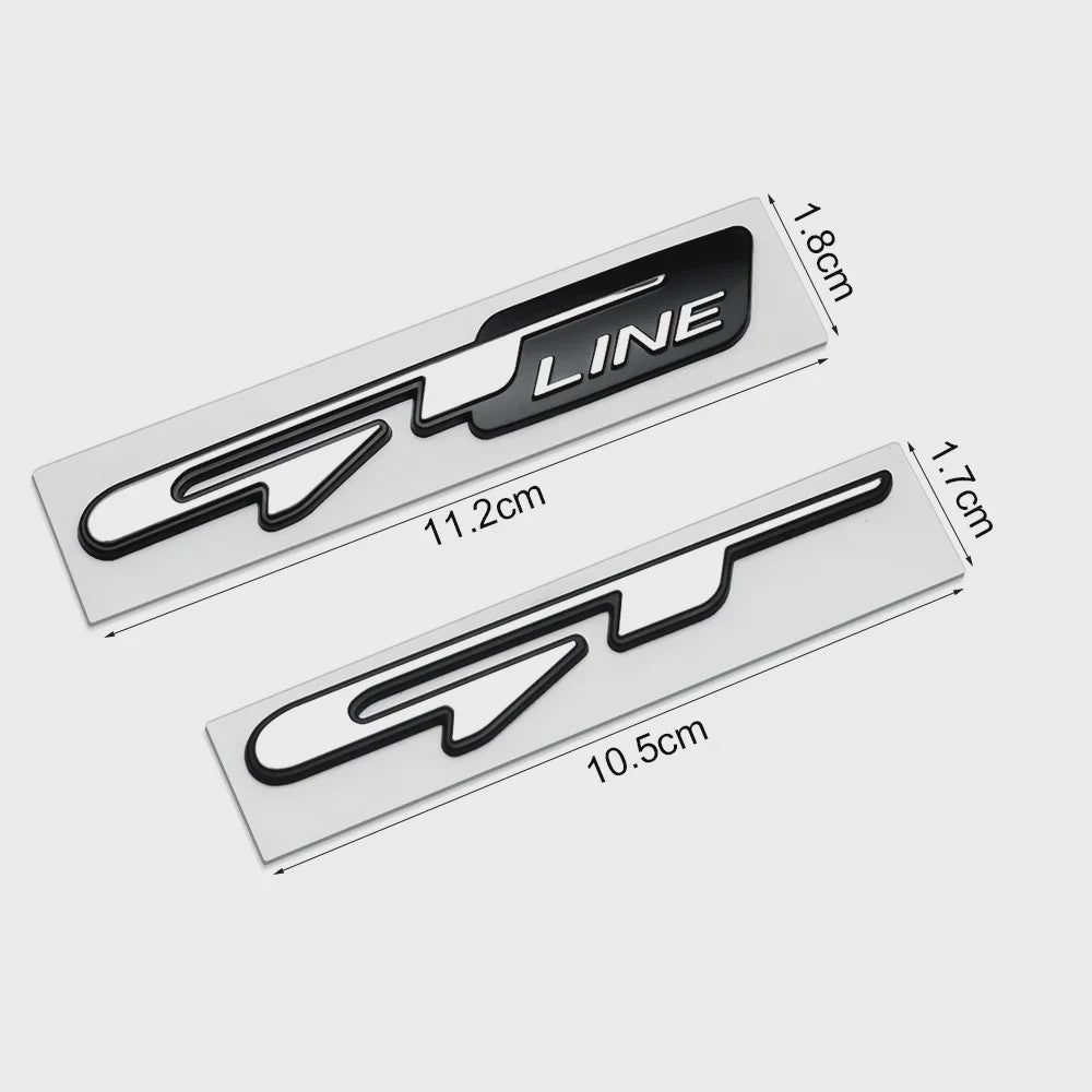 3D GT Line Embleem Badge Sticker - Stijlvolle Auto Accessoire voor Peugeot & Kia