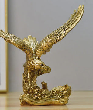 Gouden Adelaar Beeld - Luxe Hars Vogel Sculptuur voor Huis & Kantoor Decoratie