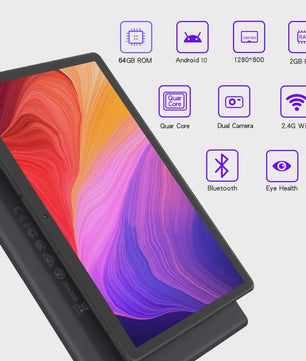 PRITOM 10 Inch Android 13 Tablet PC met SIM-slot, 64GB Opslag, Quad Core & WiFi