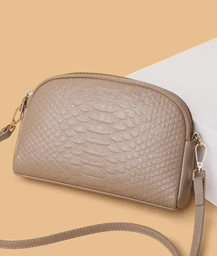 Luxe Dames Schoudertas Crossbody Tas met Crocoprint van Echt Leer
