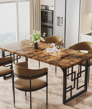 Tribesigns Bureau 160cm - Industrieel Hout & Zwart Metaal - Ruim Werkbureau