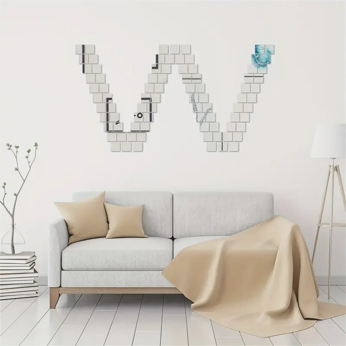 50x Mini Spiegeltegels Vierkant 3cm Glas Mozaïek voor Knutselen & Decoratie