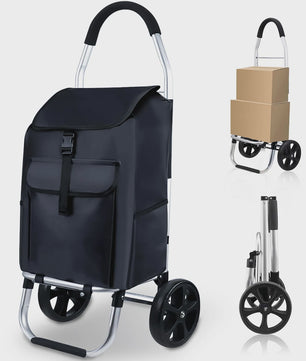 Draagbare Boodschappentrolley 45L - Opvouwbaar, Waterdicht & Klimmend