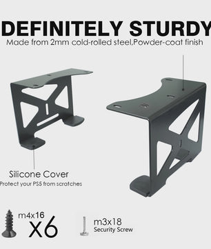 Monzlteck Onder Bureau Houder voor PS5 & PS5 Slim - Stealth Mount Console Bevestiging
