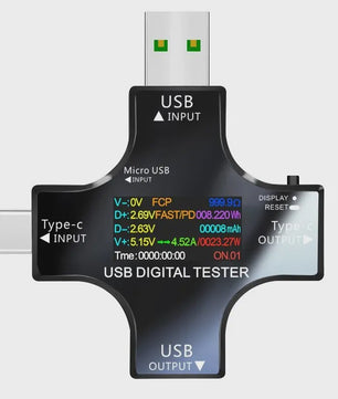 USB Tester Type-C PD Digitale Voltmeter Amperemeter - Meet Capaciteit & Stroom