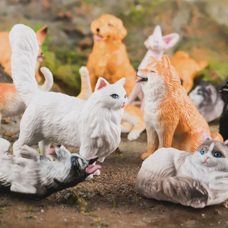 Set van 12 Boerderijdieren Speelgoed Figuren - Paard, Koe, Hond, Kip, Eend, Schaap