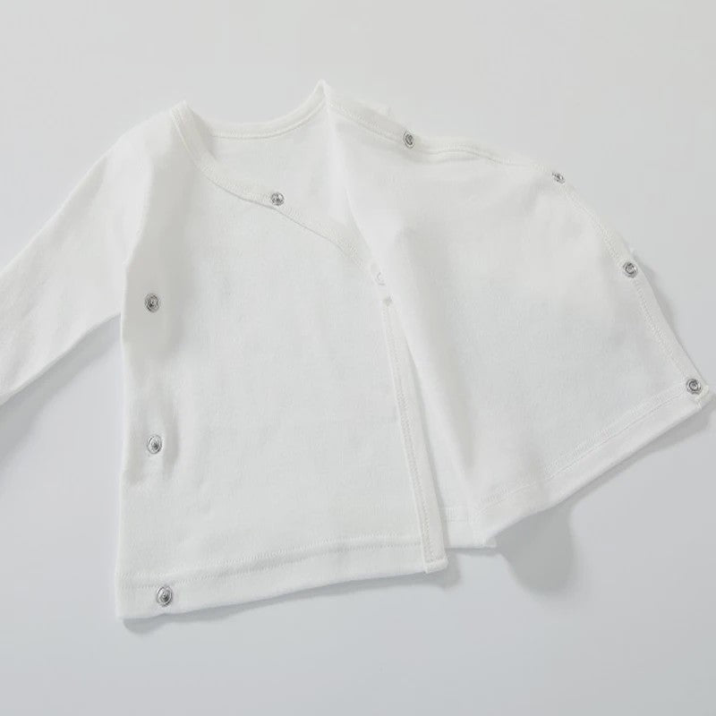 Newborn Baby Kimono Shirt Lange Mouw 100% Katoen - Makkelijk Aan & Uit