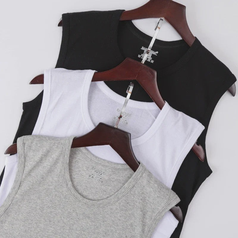 Heren Mouwloos Katoenen Vest - Comfortabel voor Sport & Fitness