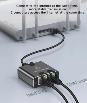 Gigabit Ethernet Switch Splitter 1x2, 1x3, 1x4 - 1000Mbps RJ45 LAN Netwerk Adapter