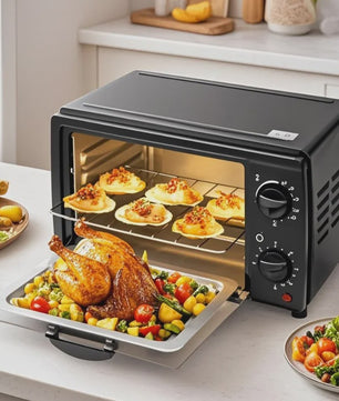 Compacte Mini Oven met Airfryer Functie - 13L, 700W - Bakken, Roosteren & Gezond Koken