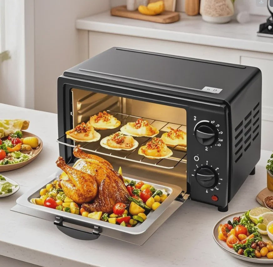 Compacte Mini Oven met Airfryer Functie - 13L, 700W - Bakken, Roosteren & Gezond Koken