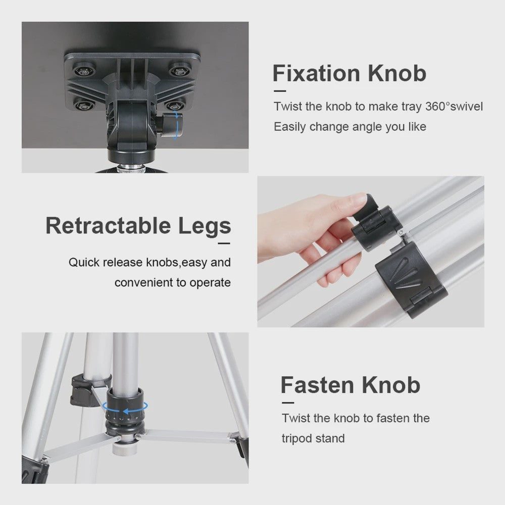 Verstelbare Projector Tripod Stand met Draagtas - Aluminium, Draagbaar