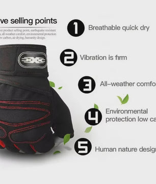 Half Vinger Trainingshandschoenen met Polsband - Fitness, Gewichtheffen, Fietsen