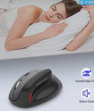 E-YOOSO X-45 Ergonomische Draadloze Muis - 4800DPI, 6 Knoppen, Stille Kliks voor PC & Laptop