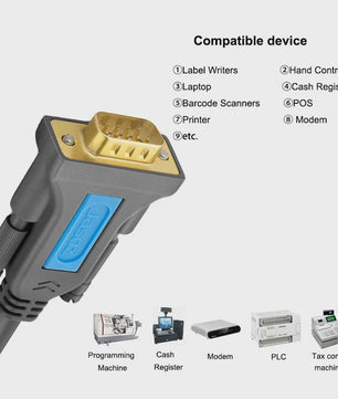 USB naar RS232 Serieel Kabel Adapter met DB9 Pin - Prolific PL2303 Chip voor Windows & Mac OS