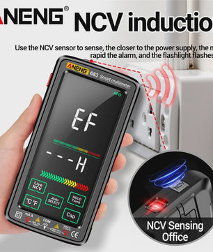 ANENG 683 Slimme Touchscreen Multimeter - Oplaadbaar, 6000 Counts, AC/DC
