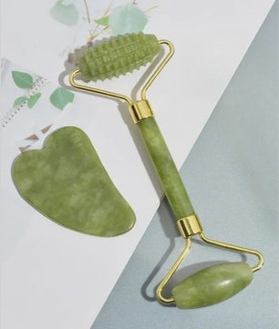 Natuurlijke Jade Roller & Gua Sha Set - Gezichtsmassage & Lichaam