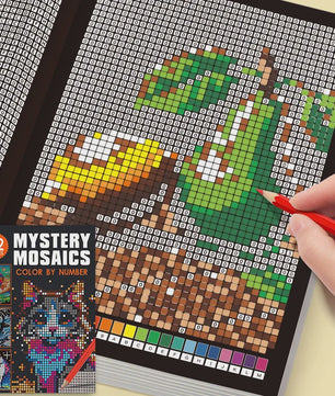 Mysterieus Mozaïek Kleurboek per Nummer: 32 Pagina's Pixel Art voor Volwassenen