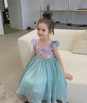 Prinsessenjurk Meisjes Ariel Zeemeermin Jurk - Feestelijk & Zomers