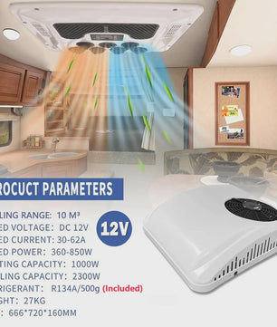 2-in-1 Airconditioner: Koelen & Verwarmen voor Camper, Vrachtwagen & Bestelbus (12V)