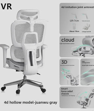 Ergonomische Bureaustoel Mesh - Verstelbaar met Lendesteun & Voetensteun - Comfortabel voor Kantoor & Gaming