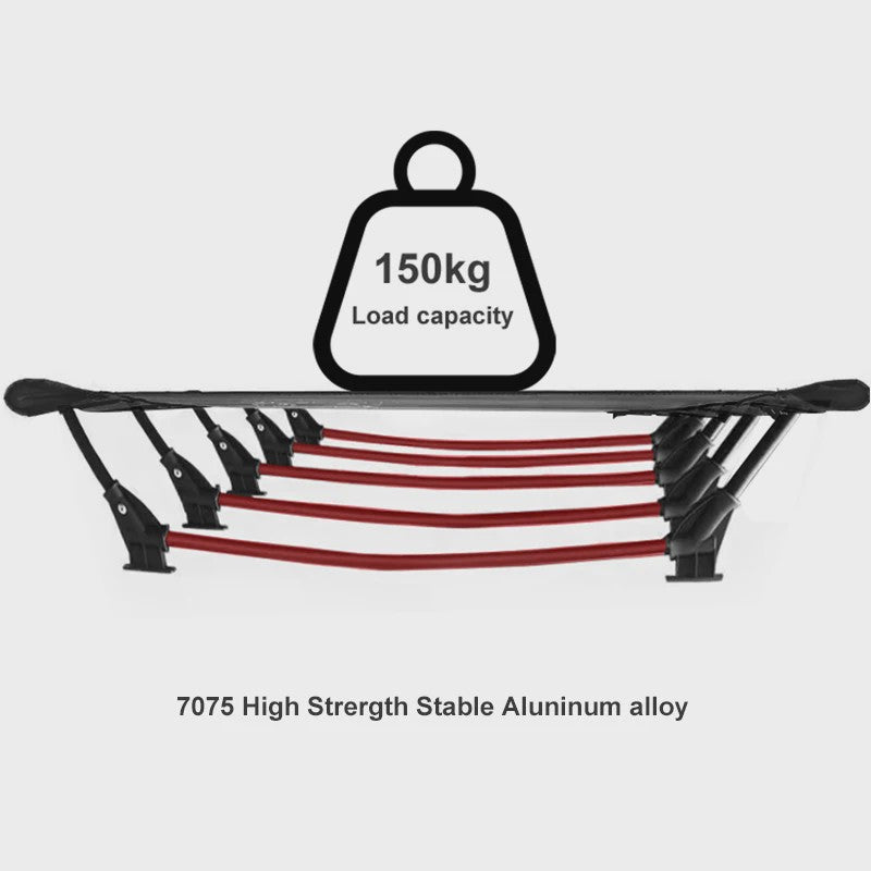 WESTTUNE Ultralichte Camping Cot - Draagbaar Opvouwbaar Kampeerbed van Aluminiumlegering