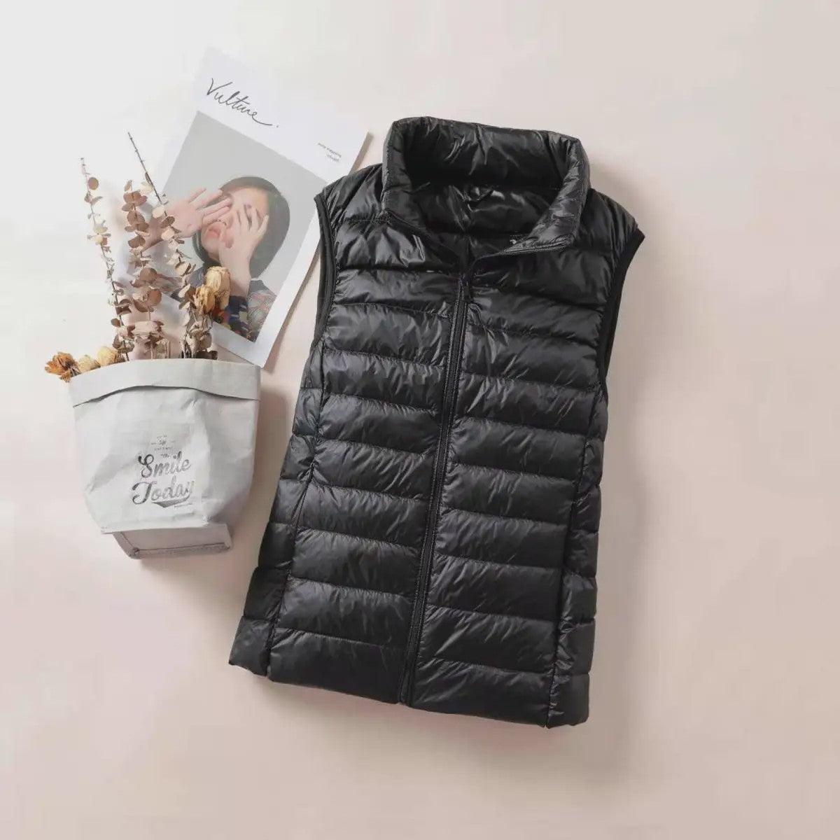 Dames Ultra Light Down Gilet - Mouwloze Jas, Lichtgewicht & Winddicht