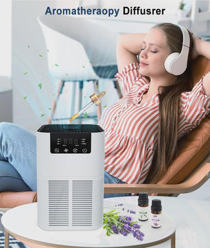 Luchtzuiveraar met HEPA-filter, ionisator en aromatherapie – Verwijder rook, geurtjes en allergenen
