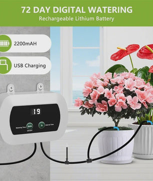 Automatisch Bewateringssysteem voor Planten met Timer, Ingebouwde Batterij & USB Opladen