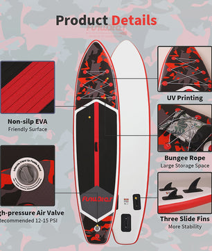 Opblaasbaar SUP Board 350cm - Extra Breed & Stabiel - 205kg Max Belasting - Voor Oceaan & Water Surfen