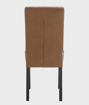 Set van 2 Luxe Kunstleren Eetkamerstoelen met Hoge Rug - Comfortabel Gestoffeerd