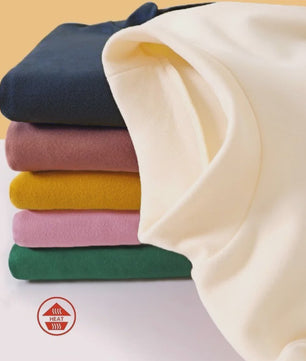Warme Kinder Thermo T-shirt met Col - Zacht Fleece, Lange Mouwen voor Jongens en Meisjes