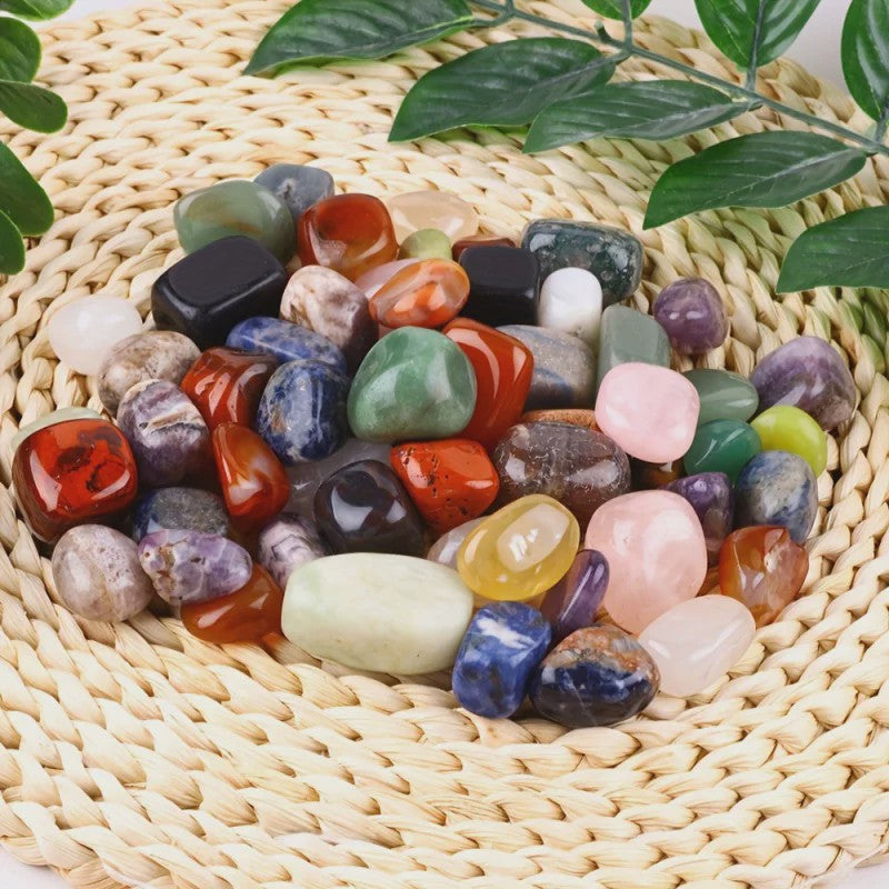 100g Mix Edelstenen Tumblestones - Natuurlijke Gepolijste Kristallen voor Decoratie