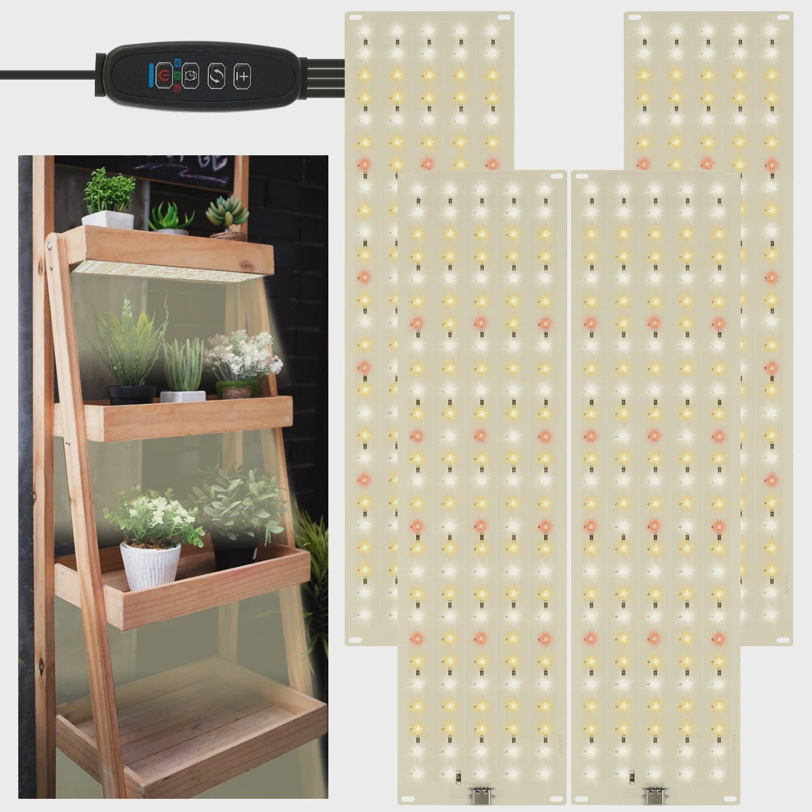 Ultra-dunne LED Groeilamp Full Spectrum met Dimbare Timer voor Binnenplanten