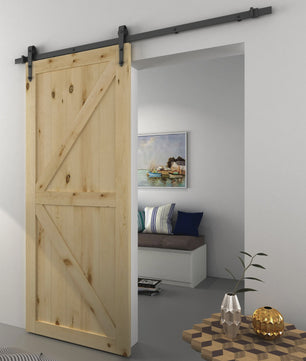 Homcom 200Cm/6.6Ft Sliding Door Hardware Kit Door Accessories