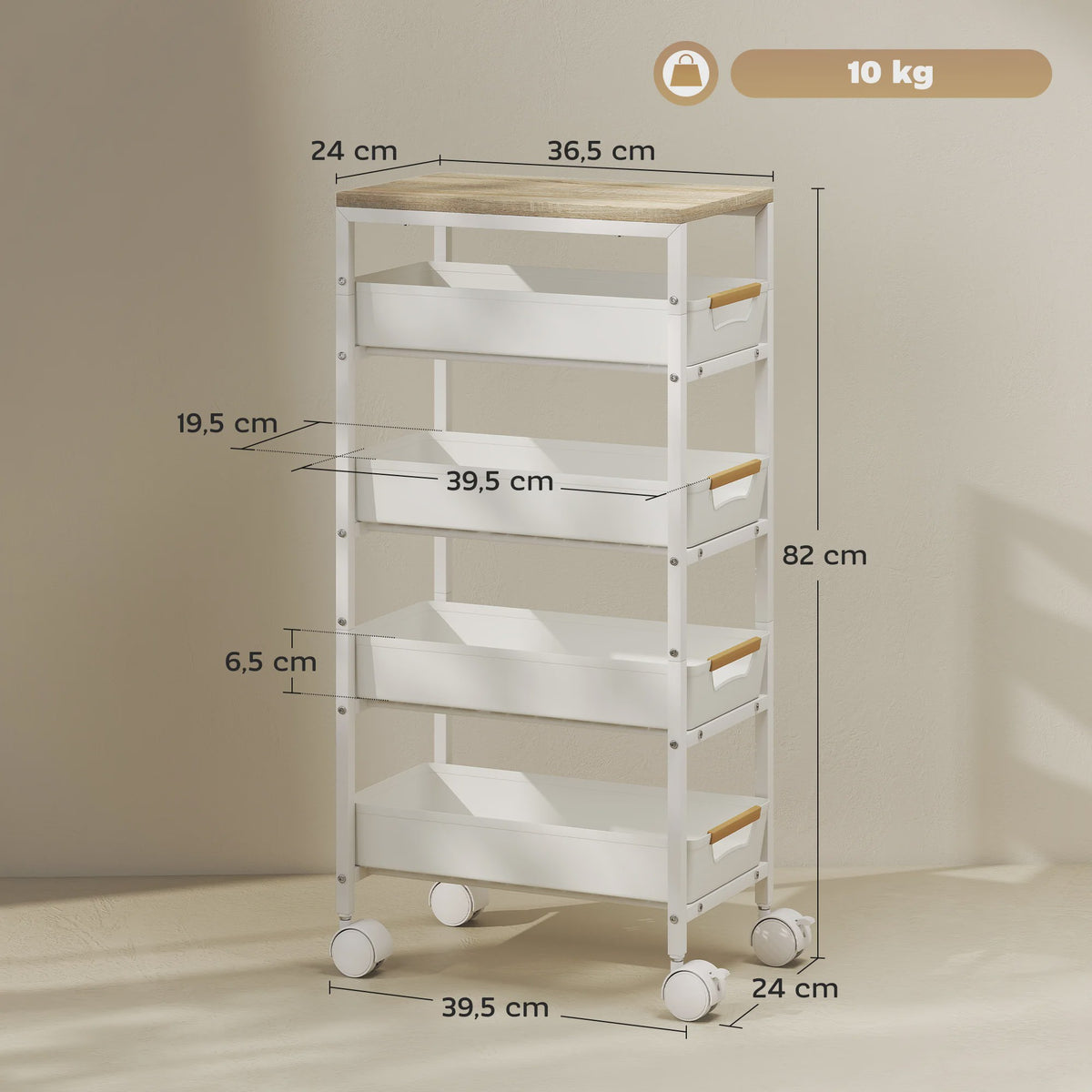 Homcom Ovalen Eettafel met Klapvleugels - 163x80x75 cm - Naturel Houtkleur