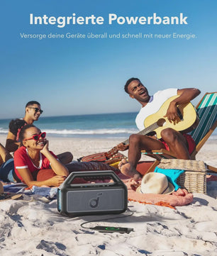 Soundcore Boom 2 Outdoor Bluetooth Speaker - 80W, IPX7 Waterdicht, 24H Batterij, LED Licht