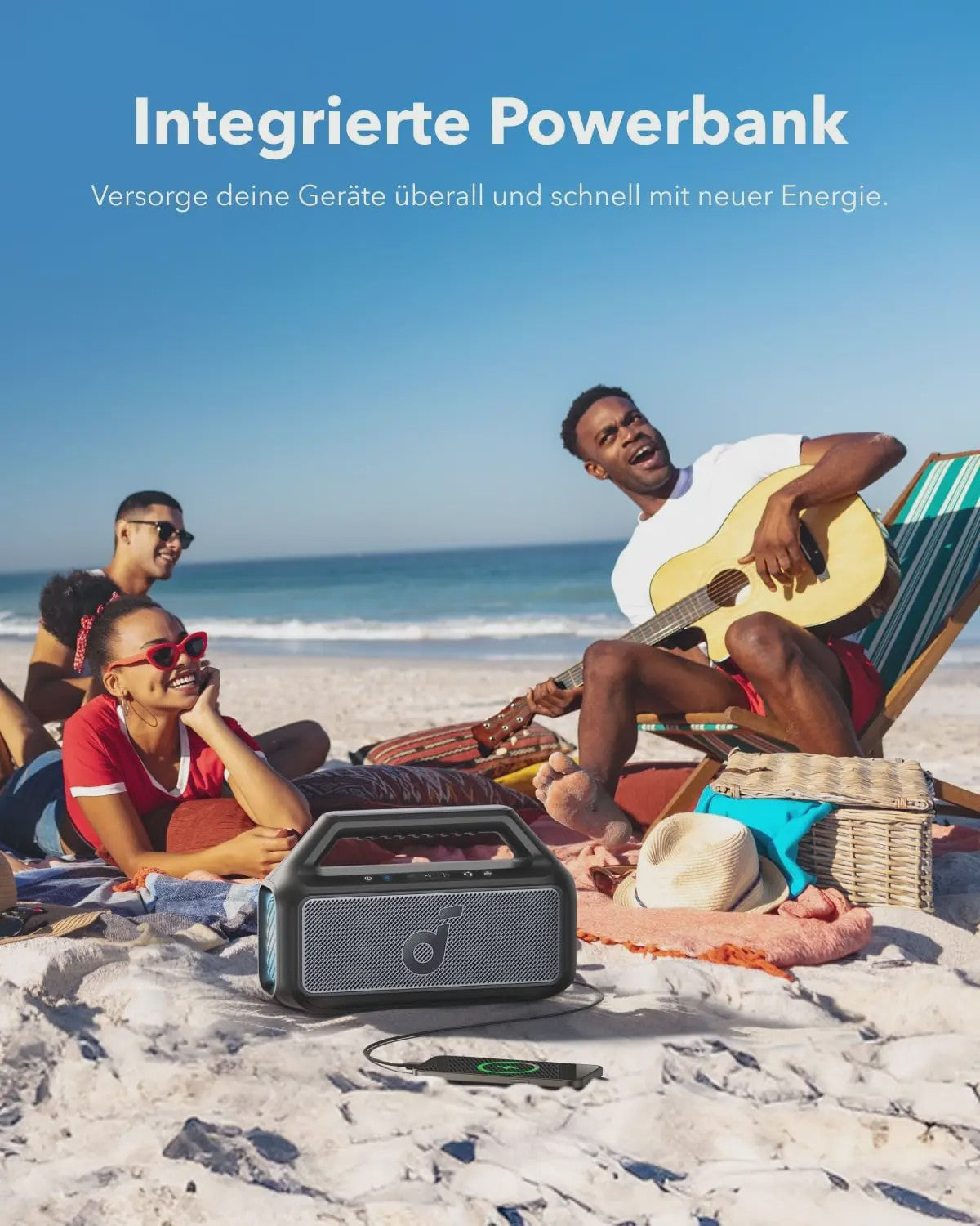 Soundcore Boom 2 Outdoor Bluetooth Speaker - 80W, IPX7 Waterdicht, 24H Batterij, LED Licht