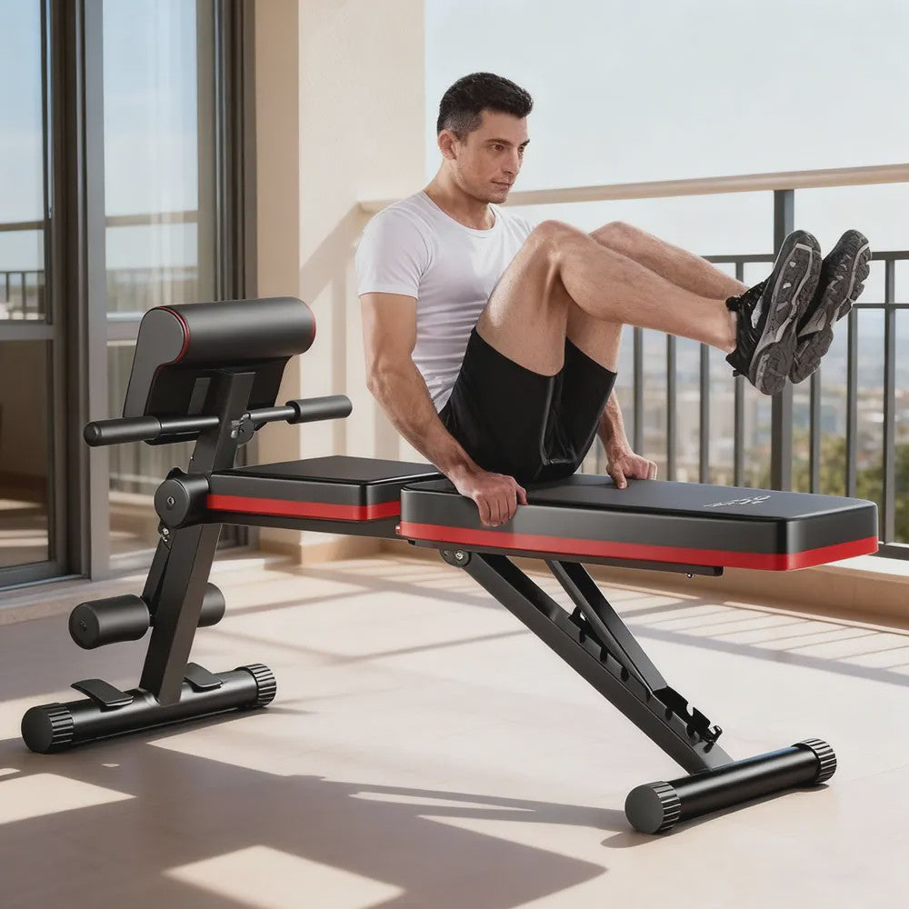 Verstelbare Trainingsbank voor Krachttraining - Multifunctioneel & Draagbaar Fitnessapparaat