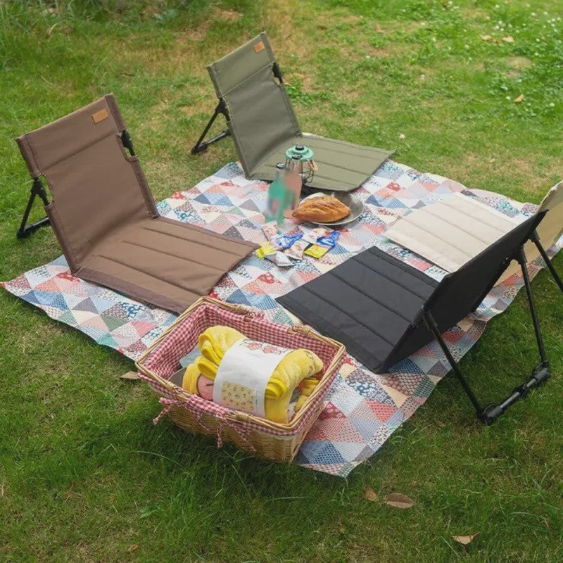 Lichtgewicht Opvouwbare Stoel - Aluminium, Draagbaar & Comfortabel voor Camping, Strand & Vissen