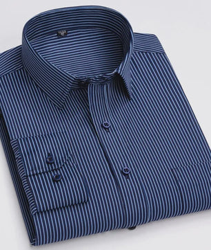 Herenshirt Lange Mouw - Stijlvol Casual & Zakelijk, Print & Streep, All-Season Top