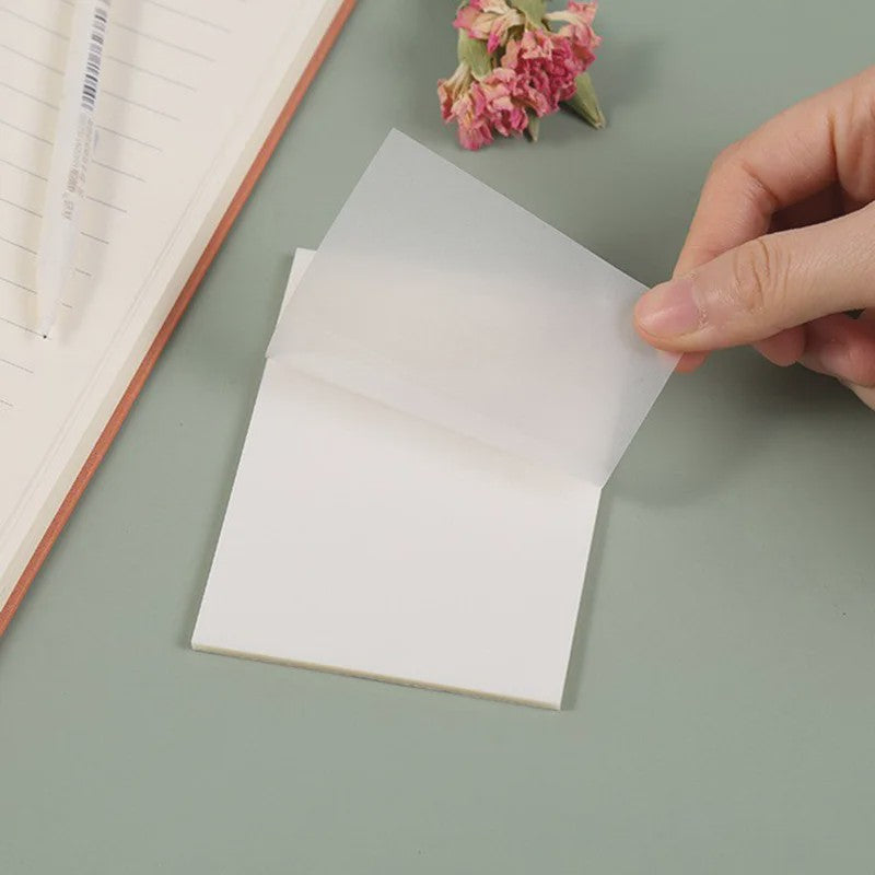 Creatieve Transparante PET Sticky Notes - Waterdicht & Herbruikbaar (50 Vel)