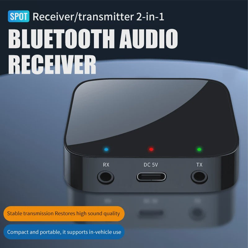 Bluetooth 6.0 Audio Ontvanger & Zender - Draadloze AUX Adapter voor Auto, PC, TV