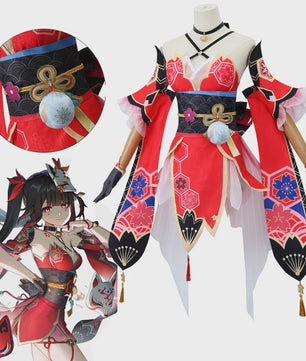 Honkai Star Rail Sparkle Cosplay Kostuum Set - Compleet met Pruik & Masker voor Dames