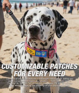 TSPRO Tactische Hondenhalsband Heavy Duty met Metalen Gesp - Verstelbaar voor Middelgrote tot Grote Honden