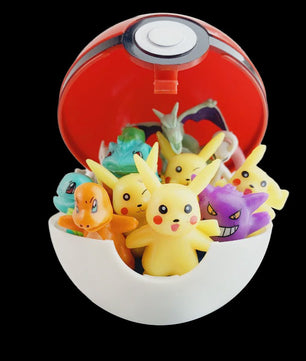 Set van 24 Pokemon Figuren - Diverse Stijlen, 2-3cm - Pikachu, Pokeball & Meer - Leuk Cadeau