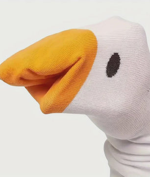 Grappige Gans Sokken Dames - Schattig Cartoon Design, Ademend & Comfortabel (1/6 paar)